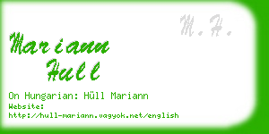 mariann hull business card
